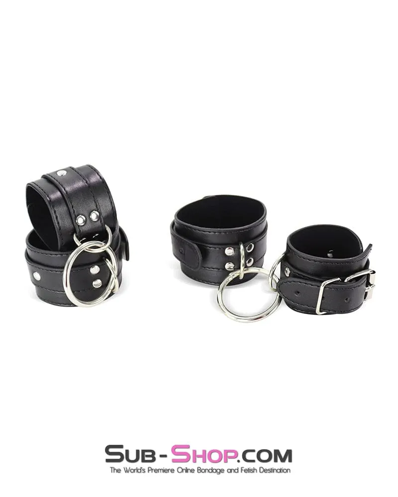 0171DL      Connected Wrist to Ankle Bondage Cuff Set