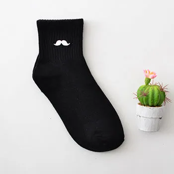 1pair=2pcs 35-40 Unisex Cotton Harajuku Socks for Women Men Ulzzang Calcetines Black White Japanese Socks