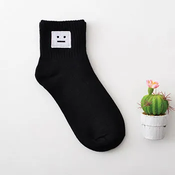 1pair=2pcs 35-40 Unisex Cotton Harajuku Socks for Women Men Ulzzang Calcetines Black White Japanese Socks