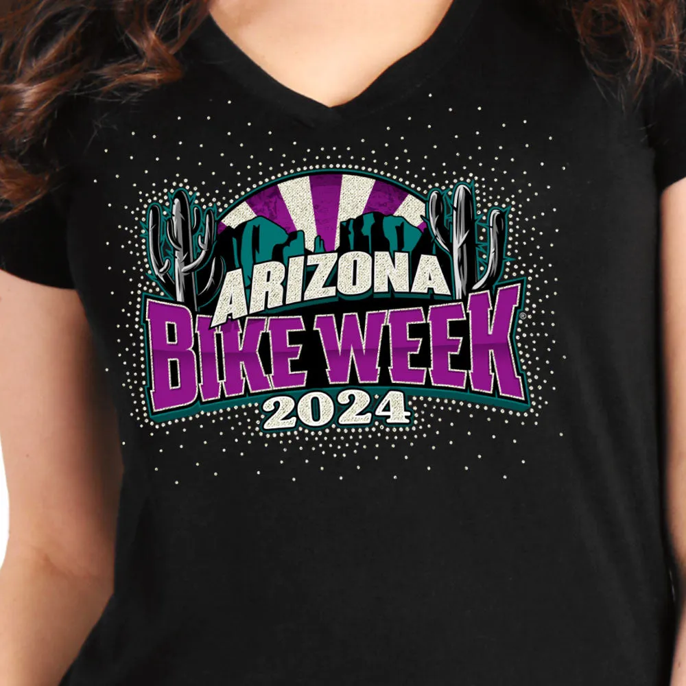 2024 Arizona Bike Week Official Logo Ladies T-Shirt AZL1469