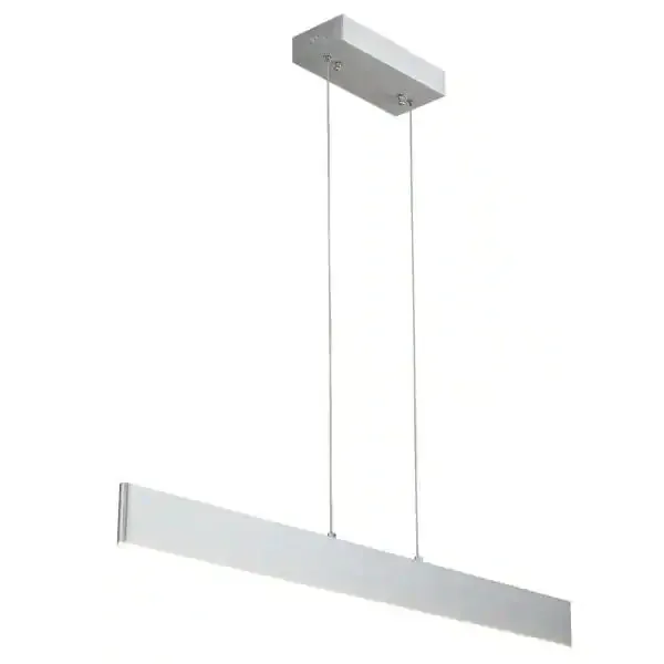 39.7 in. L 20-Watt Integrated LED Nickel Pendant Light