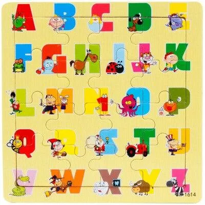 3D Wooden Puzzle Jigsaw Toys For Children Wood 3d Cartoon Animal Puzzles Intelligence Kids Early Educational Toys for children