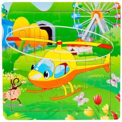 3D Wooden Puzzle Jigsaw Toys For Children Wood 3d Cartoon Animal Puzzles Intelligence Kids Early Educational Toys for children