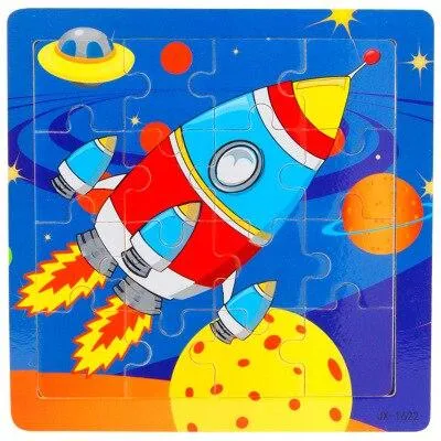 3D Wooden Puzzle Jigsaw Toys For Children Wood 3d Cartoon Animal Puzzles Intelligence Kids Early Educational Toys for children