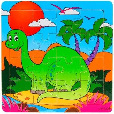 3D Wooden Puzzle Jigsaw Toys For Children Wood 3d Cartoon Animal Puzzles Intelligence Kids Early Educational Toys for children