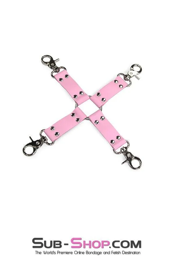 9813M      Pink Hogtie Hardware Straps & Clips Set