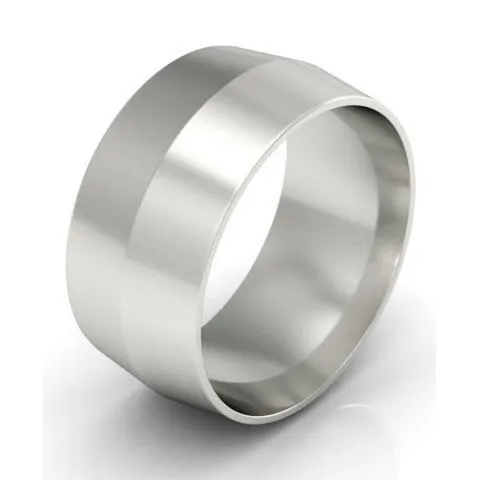 9mm Platinum Wedding Ring Knife Edge