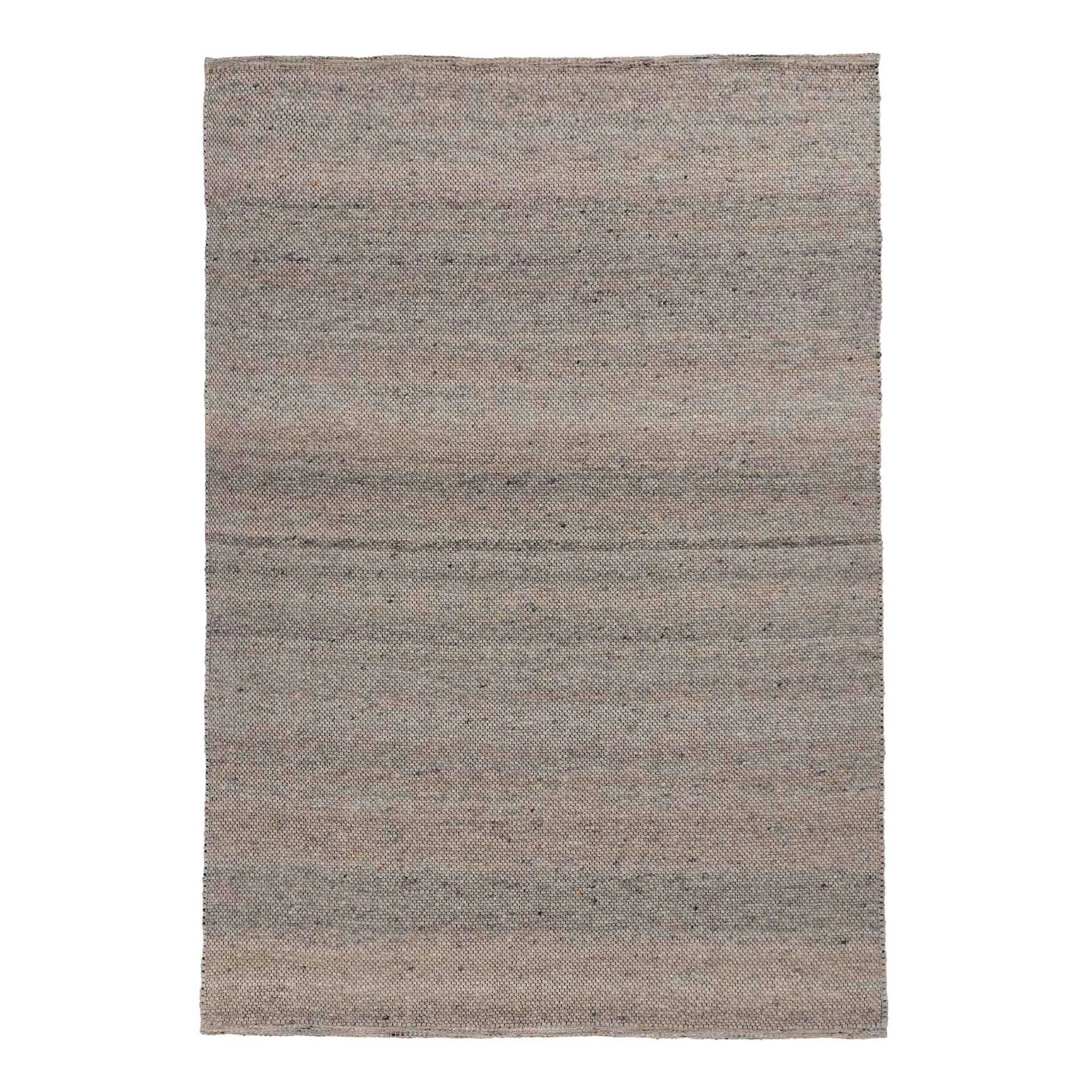 Aluva Wool Rug [Light grey melange/Black]