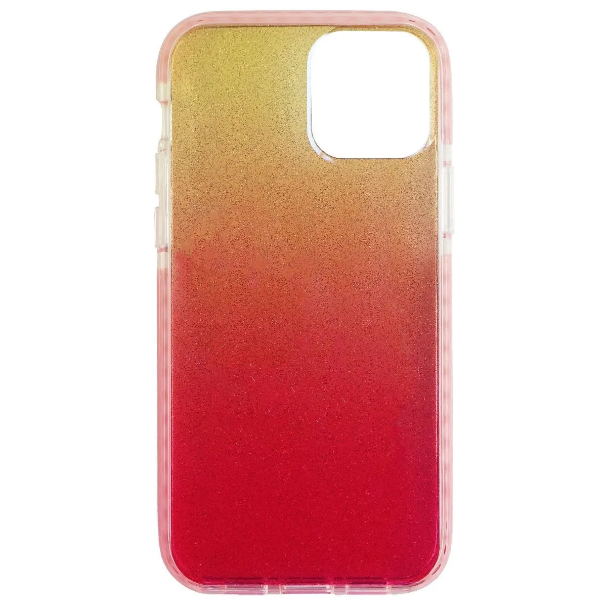 AQA Slim Case for Apple iPhone 12 and iPhone 12 Pro - Yellow/Red Glitter