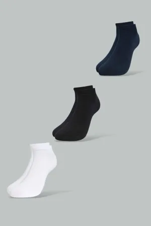 Assorted Ankle Socks For Men (Pack of 3)