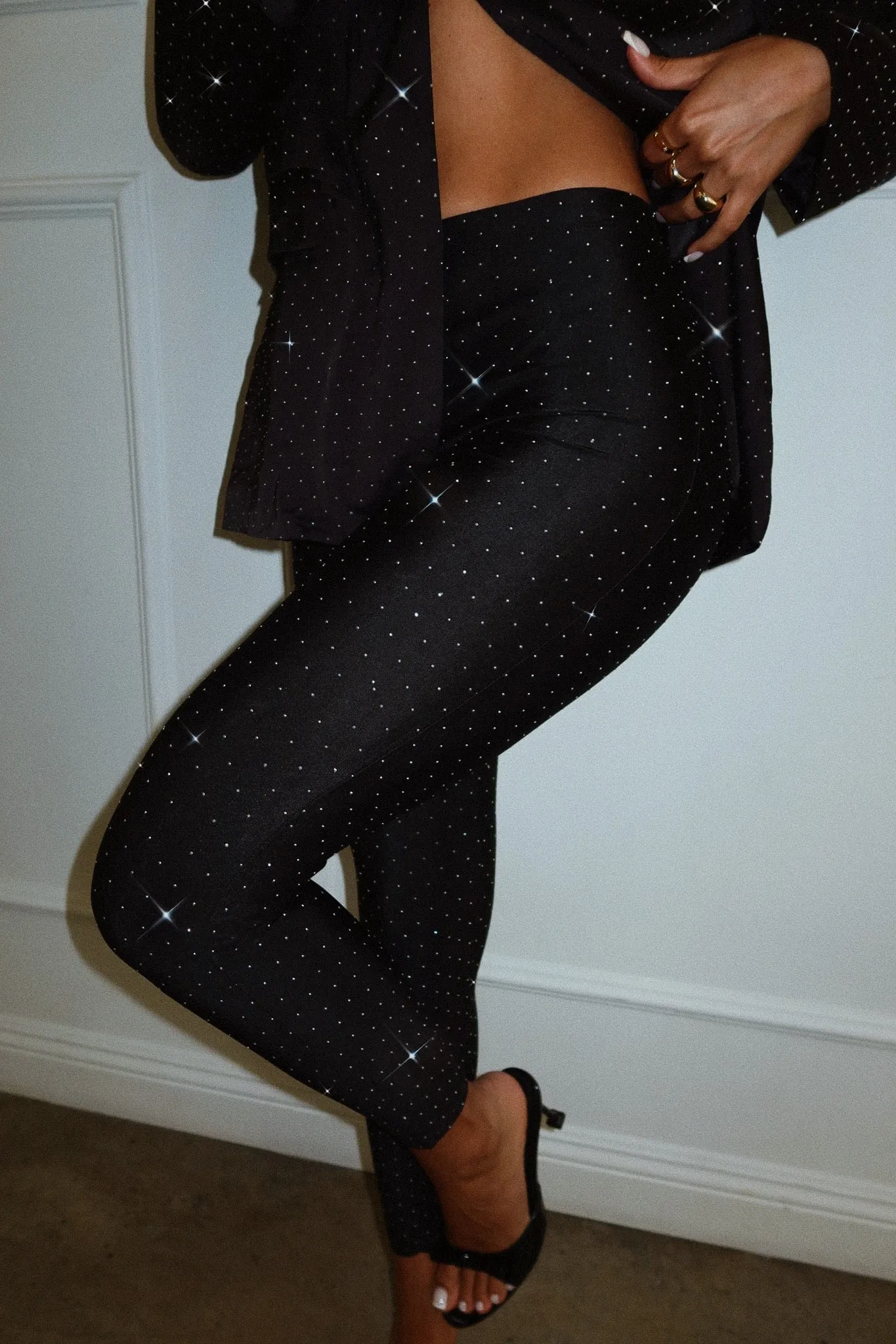 Ava Embellished Legging - Black