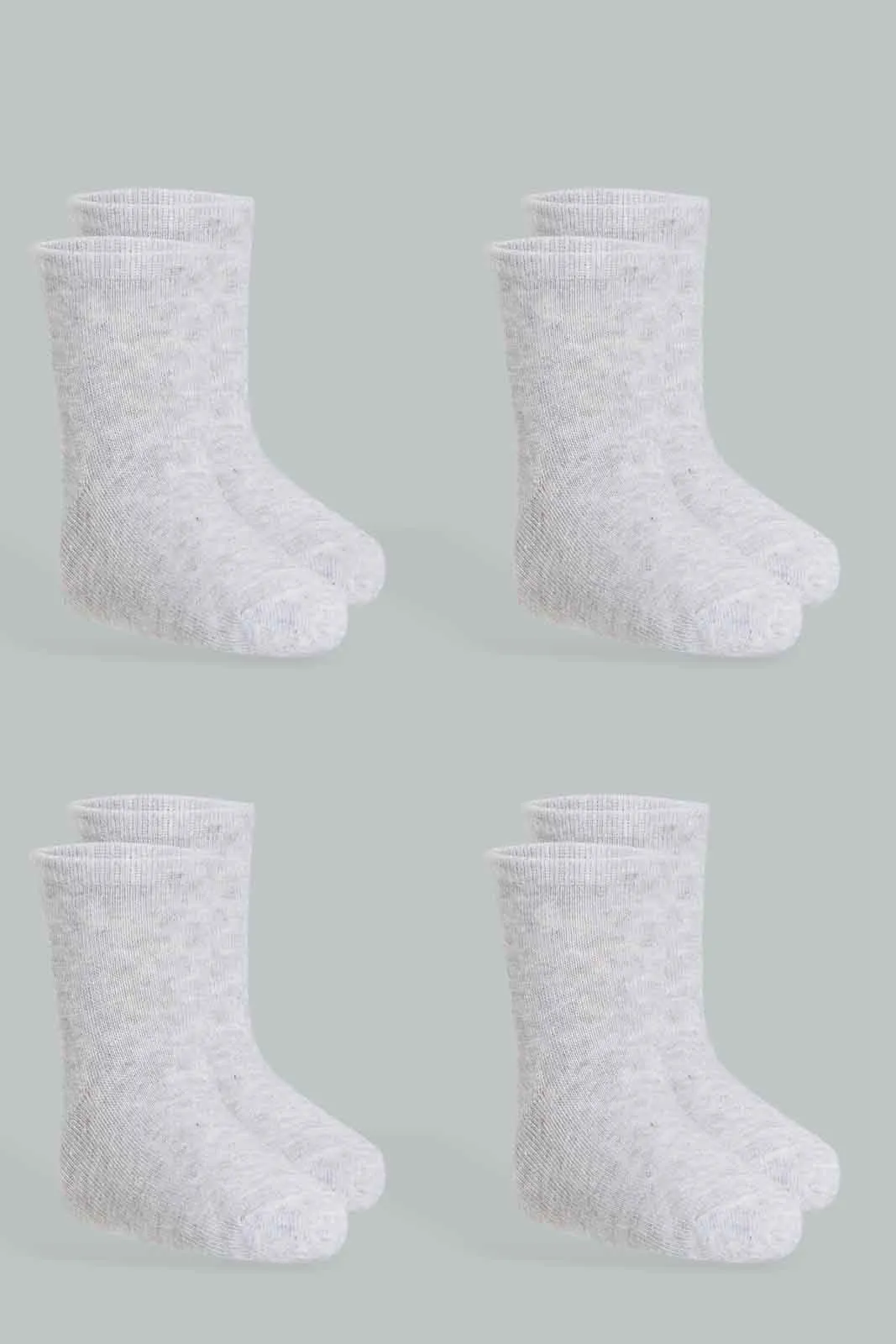 Baby Girls Grey Socks Set (Pack of 4)