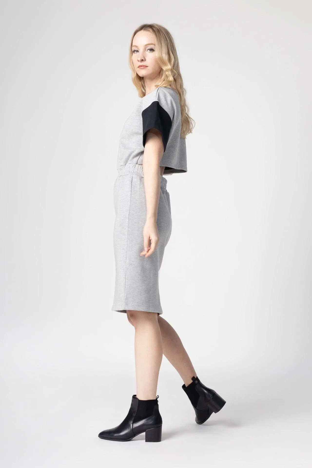 Bamboo Open Back Sweatshirt Dress