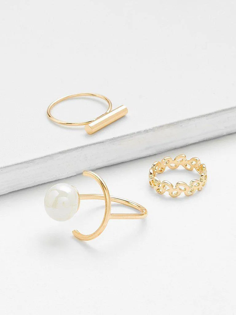 Bar Top Skinny Ring Pack 3pcs