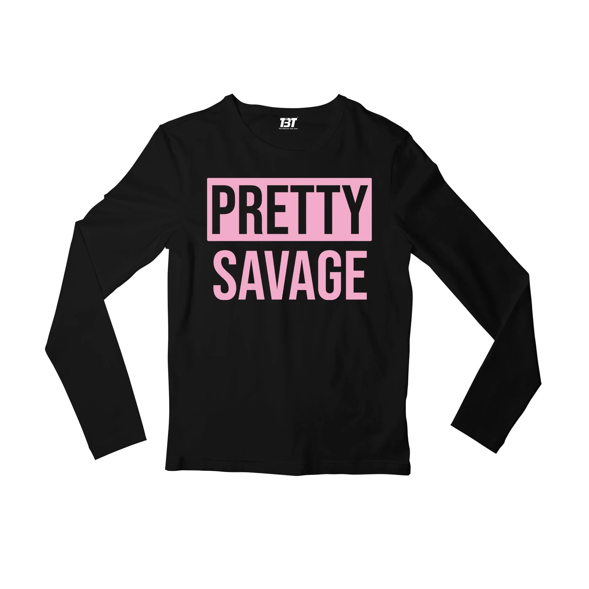 Black Pink Full Sleeves T shirt - Pretty Savage