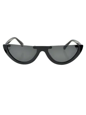 Blackgray Half-Frame Sunglasses