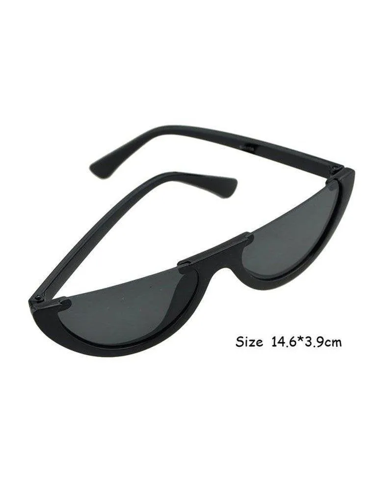 Blackgray Half-Frame Sunglasses