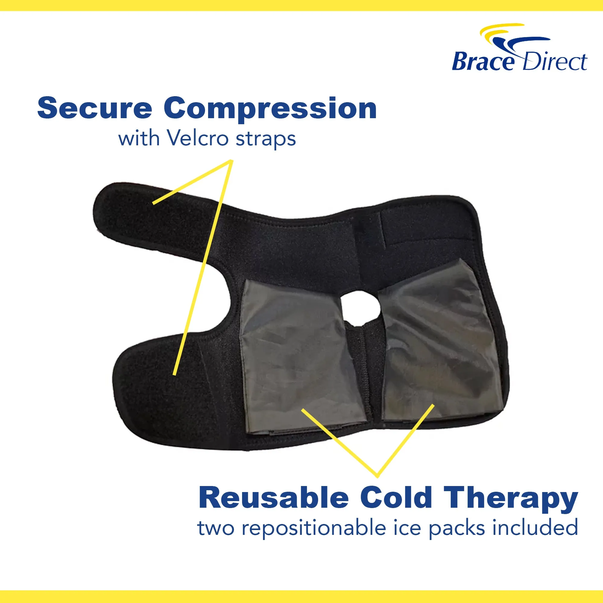 Brace Direct Ankle & Foot Reusable Gel Ice Pack Cold Wrap