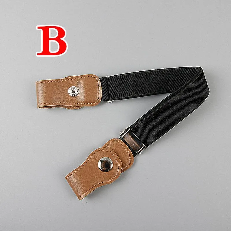 Children Kids Anti Deduction Belts Jeans Waistband Stretch Waist Belt Buckle Free Elastic