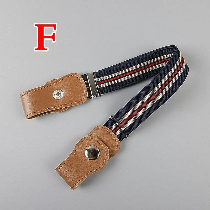 Children Kids Anti Deduction Belts Jeans Waistband Stretch Waist Belt Buckle Free Elastic