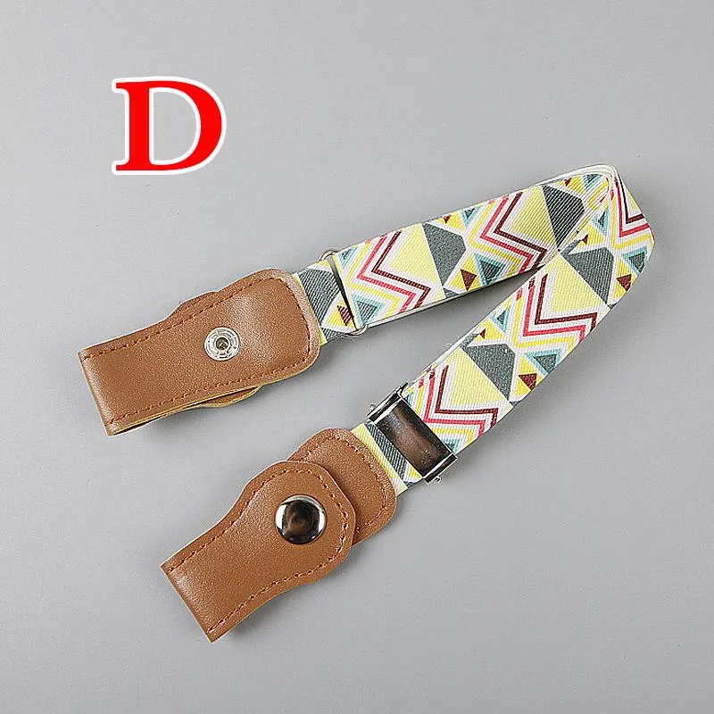 Children Kids Anti Deduction Belts Jeans Waistband Stretch Waist Belt Buckle Free Elastic