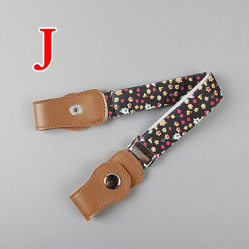 Children Kids Anti Deduction Belts Jeans Waistband Stretch Waist Belt Buckle Free Elastic