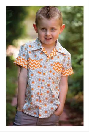 Childs shirt pdf sewing pattern for boys & girls WILLOW SHIRT  sizes 4-14 years