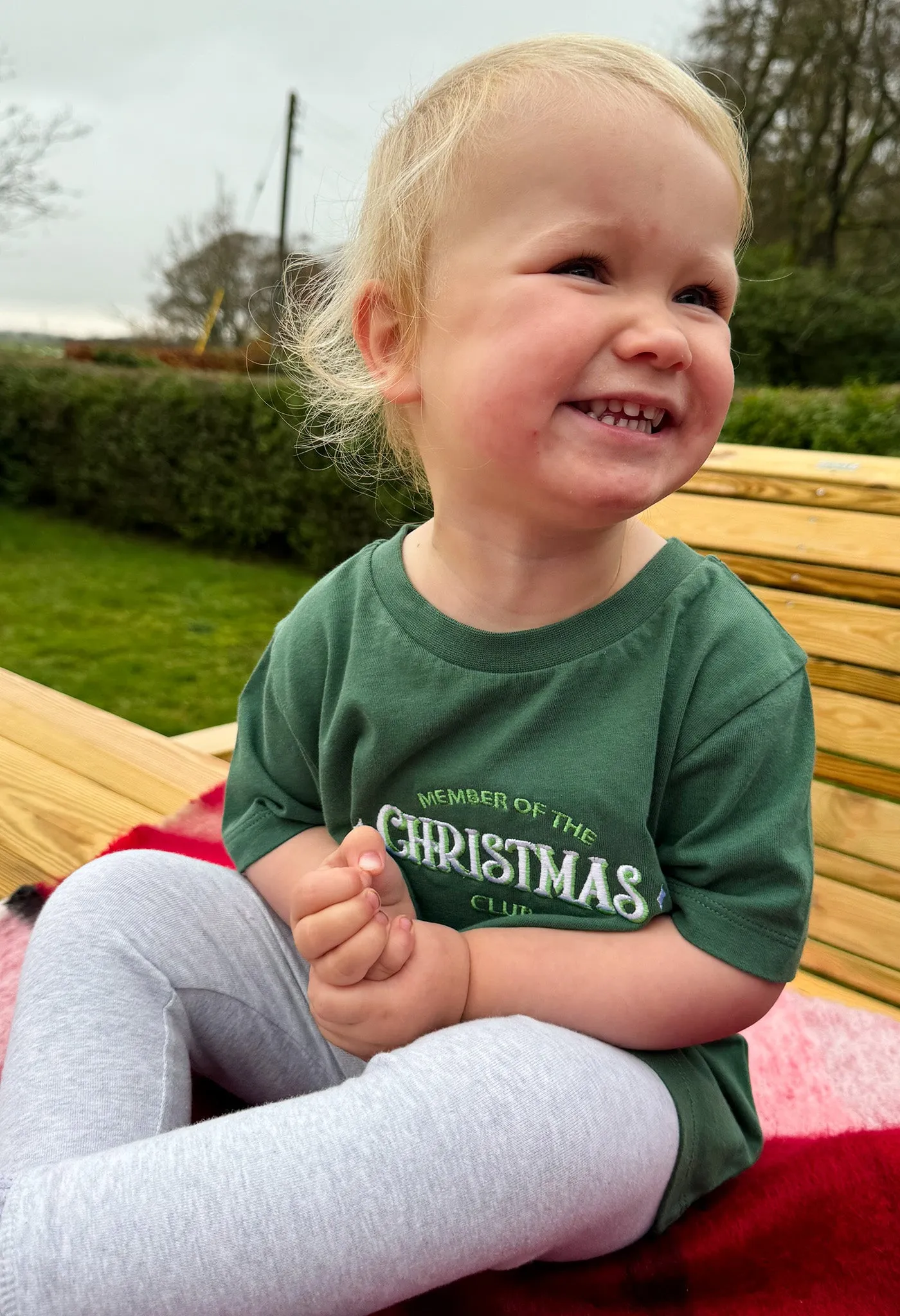 Christmas Club Embroidered Organic Cotton Childrens T-Shirt