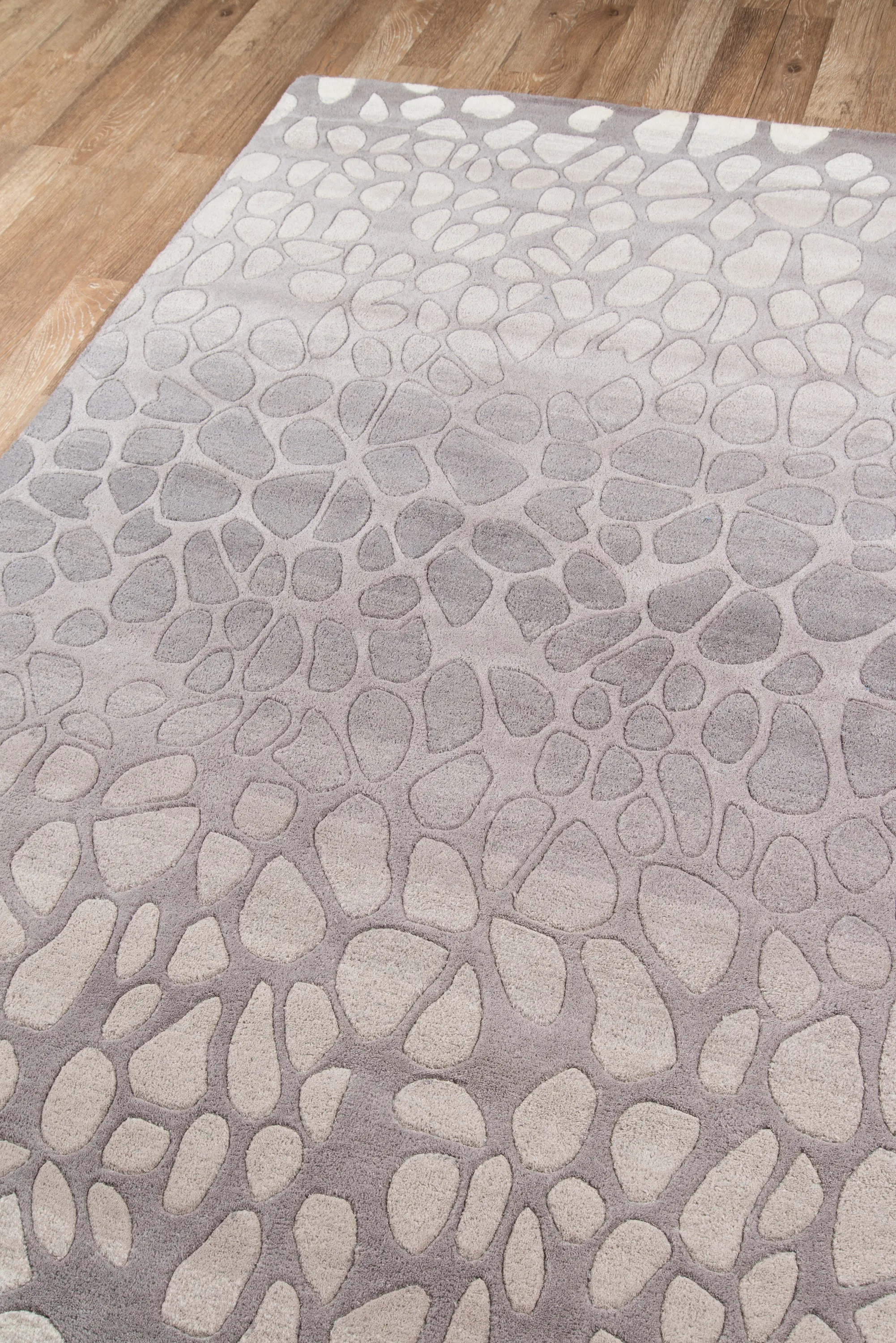 Contemporary Hand Tufted Silver Rug