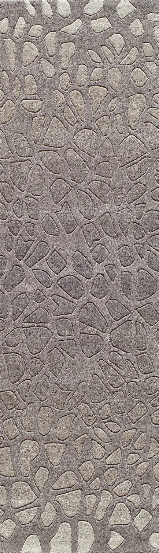 Contemporary Hand Tufted Silver Rug