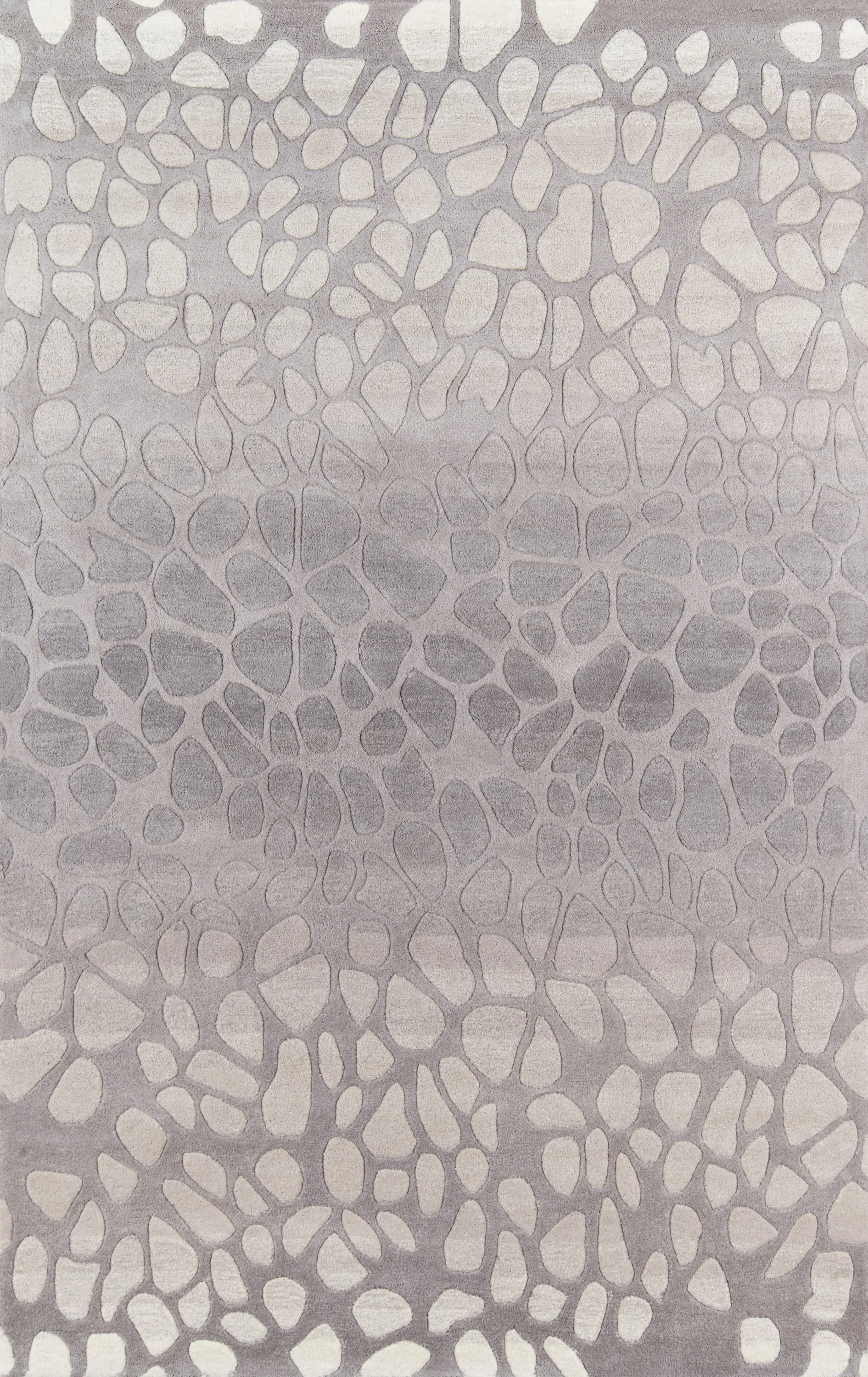 Contemporary Hand Tufted Silver Rug