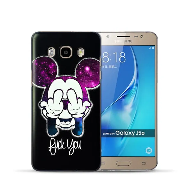 Cool Cartoon Hard PC Phone Back Cover Case For Samsung Galaxy J3 J5 J7 A3 A5 2016 2015 S3 S4 S5 Mini S6 Edge Note 3 4