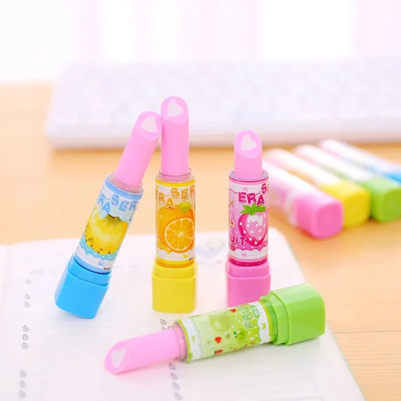 Cute Lipstick Design Eraser Random Design - 812