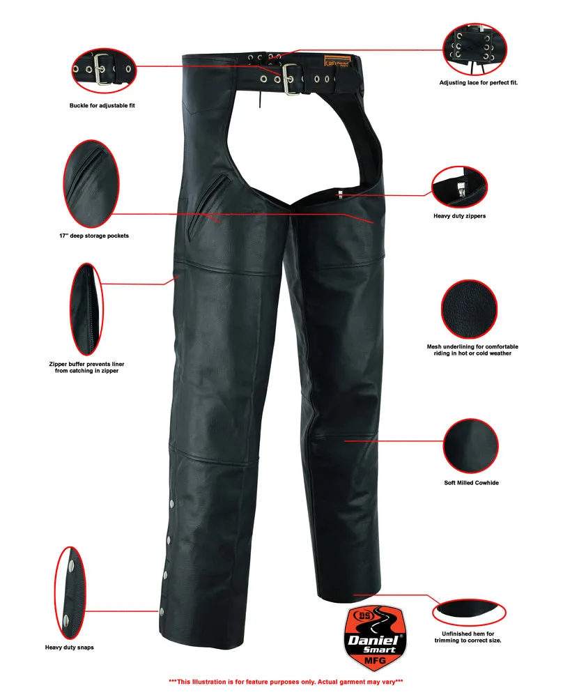 DS410 Dual Deep Pocket Unisex Chaps