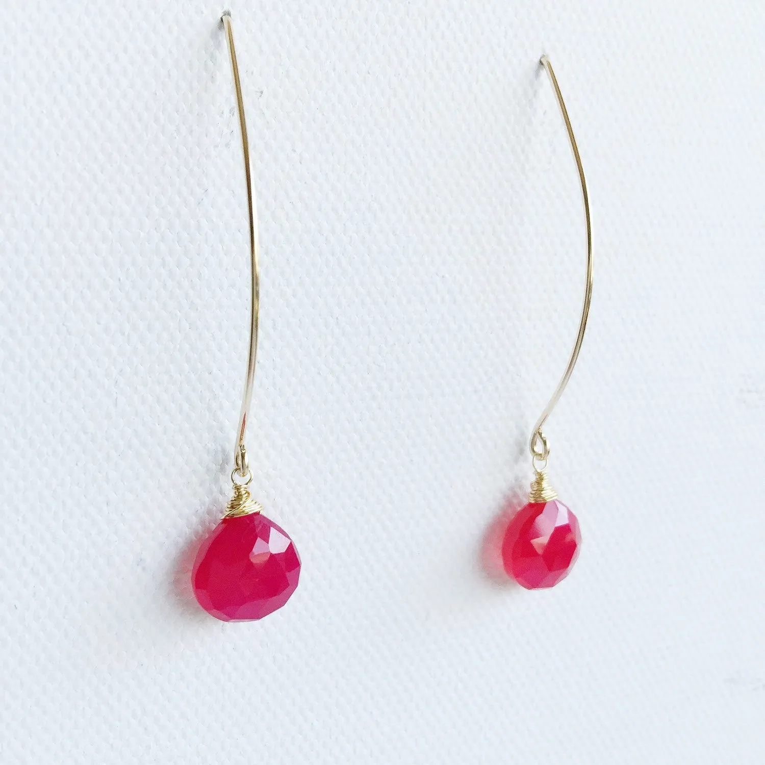 Earring Kalena - Ruby chalcedony (E252)