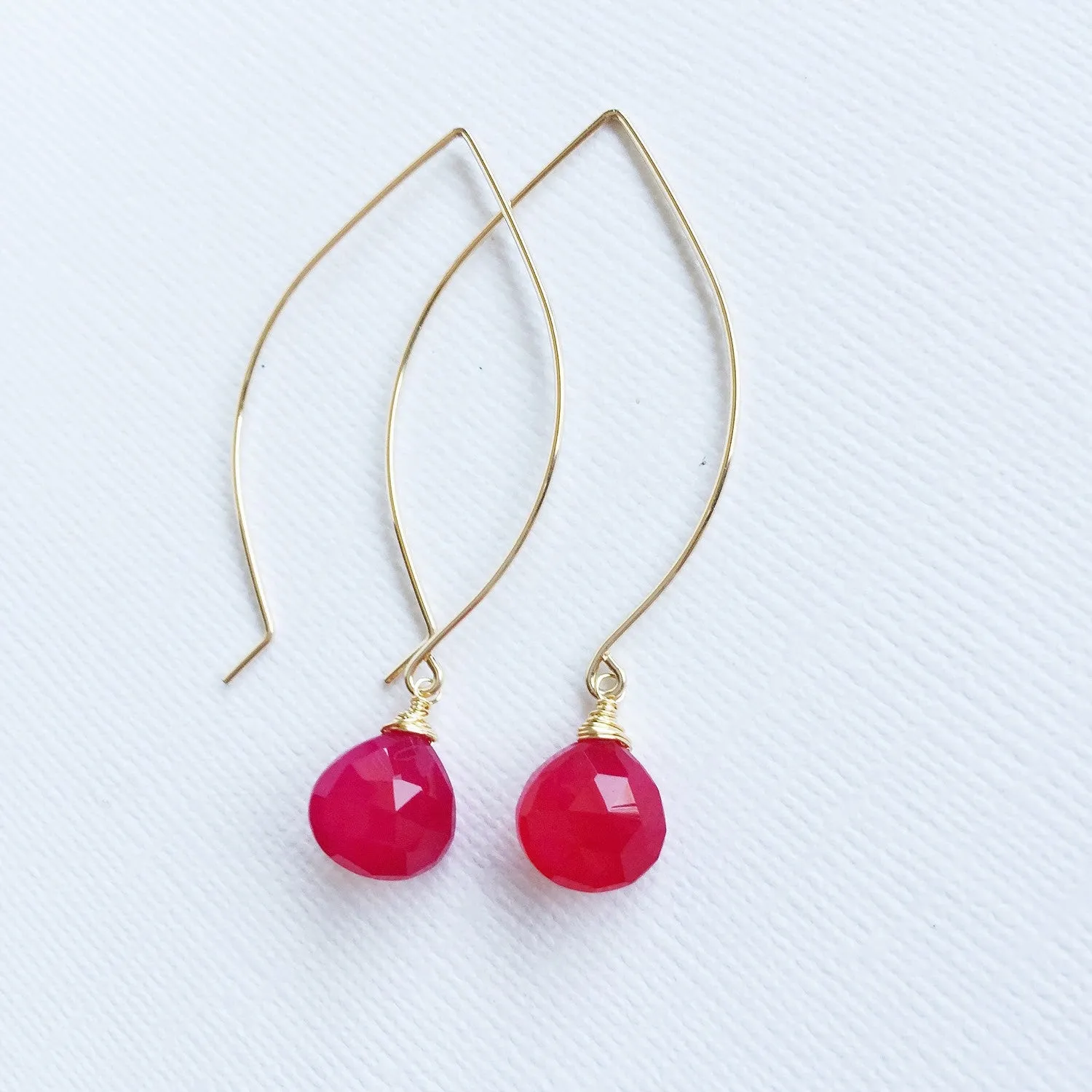 Earring Kalena - Ruby chalcedony (E252)