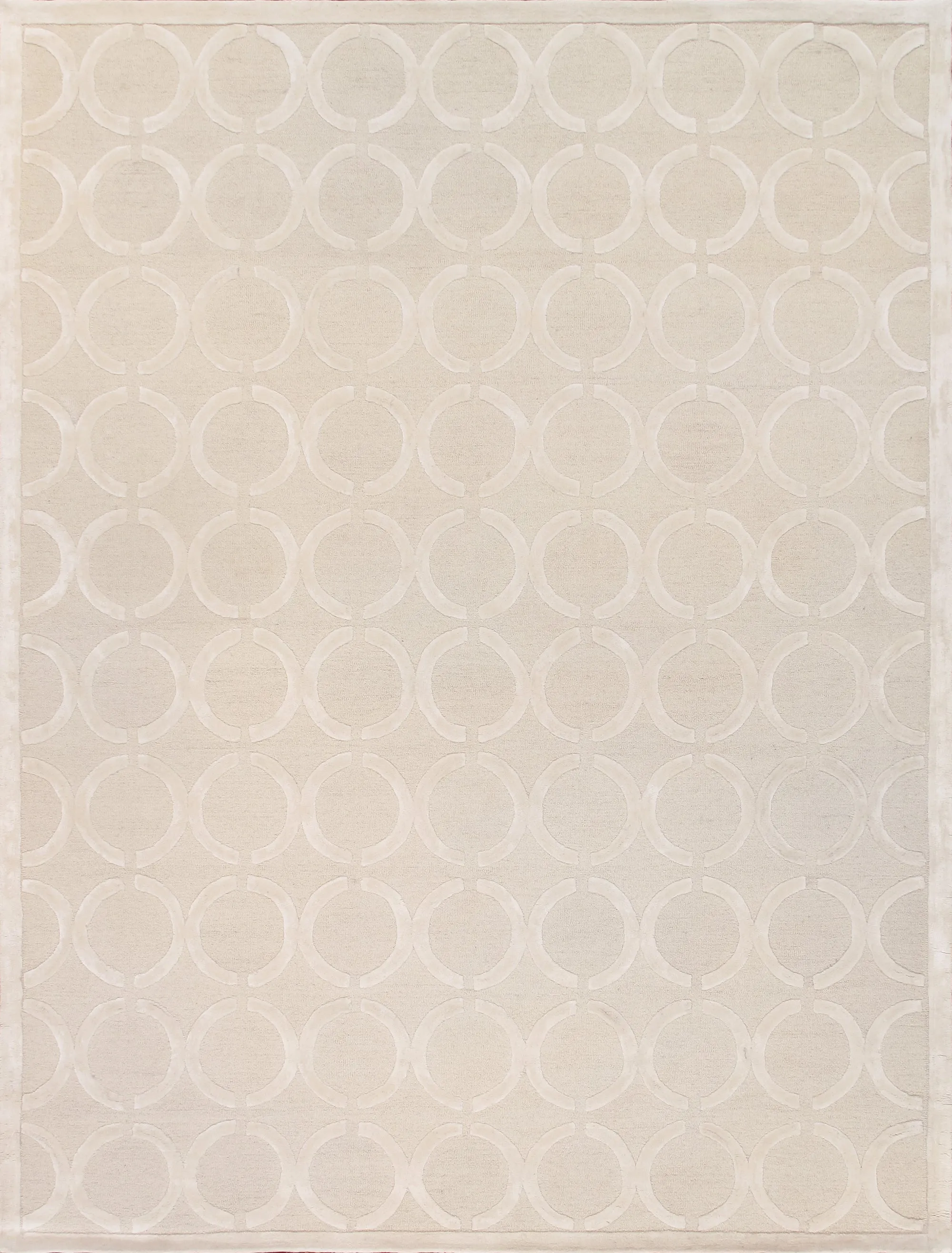 Edgy Collection Hand-Tufted Silk & Wool Area Rug- 5' 0" X 8' 0"