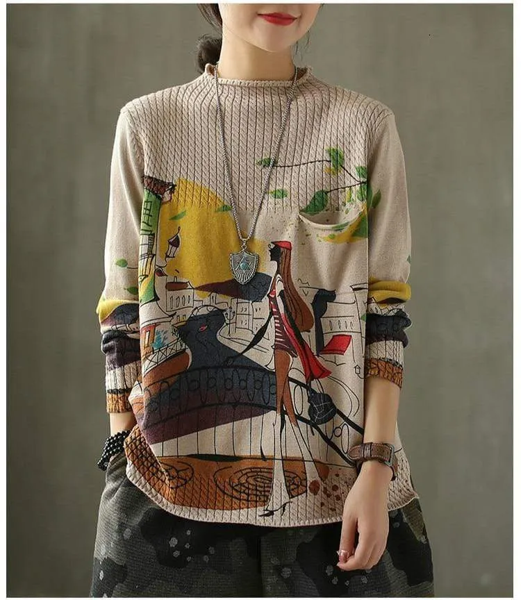 Ember Vintage Cartoon Sweater