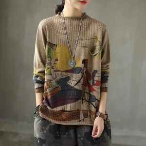 Ember Vintage Cartoon Sweater