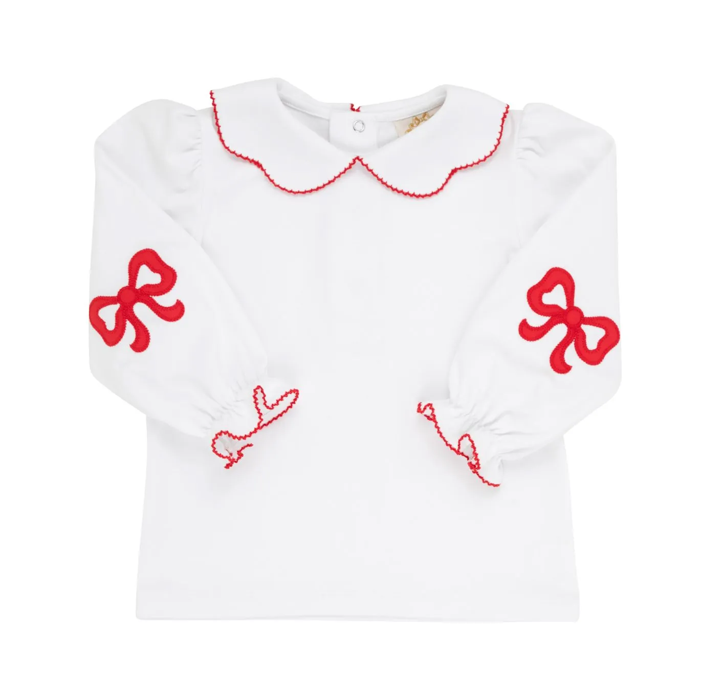 Emma's Elbow Patch Top & Onesie - Richmond Red Bow