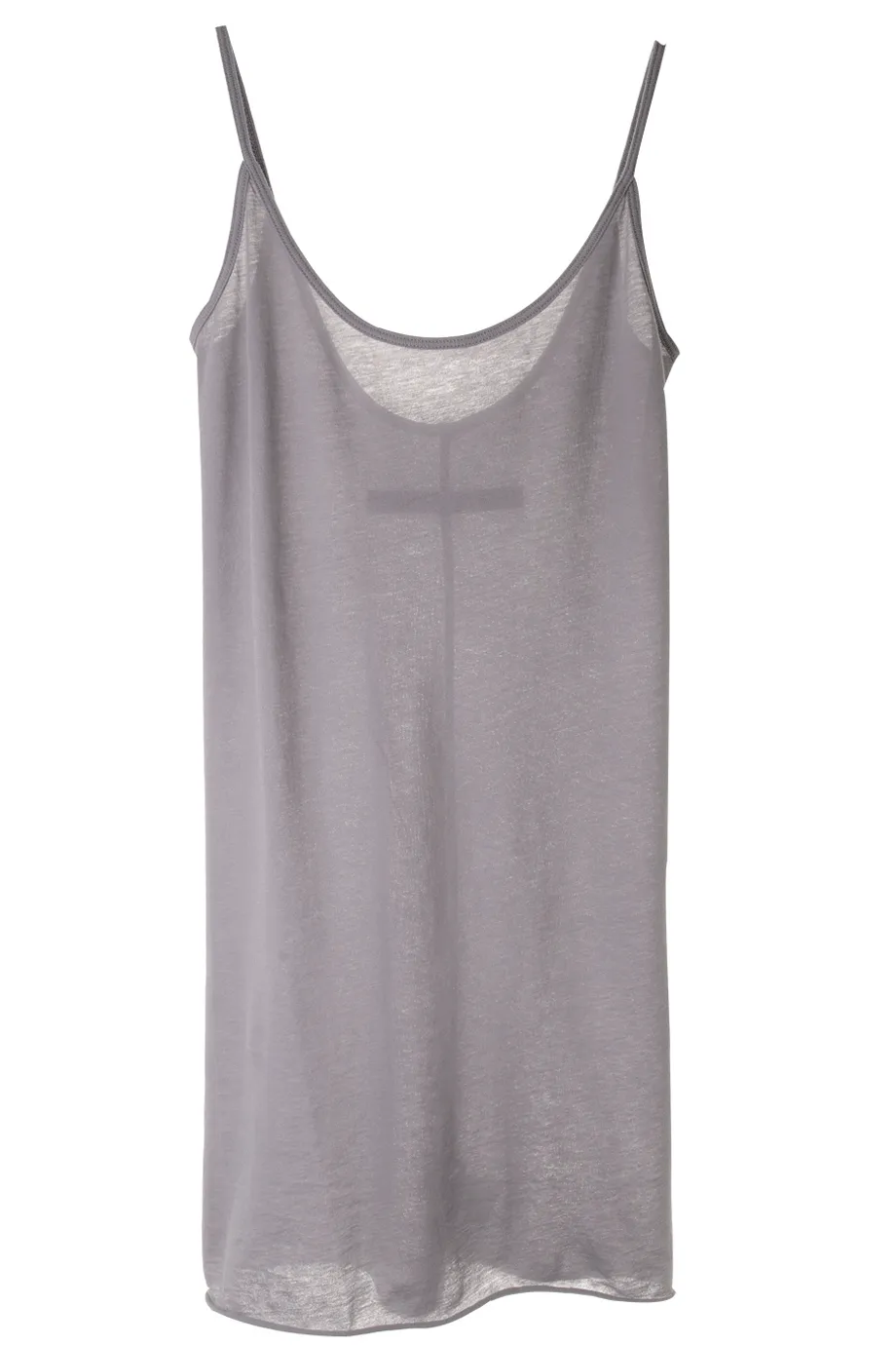 ENZA COSTA TISSUE Grey Jersey Tunic Tank