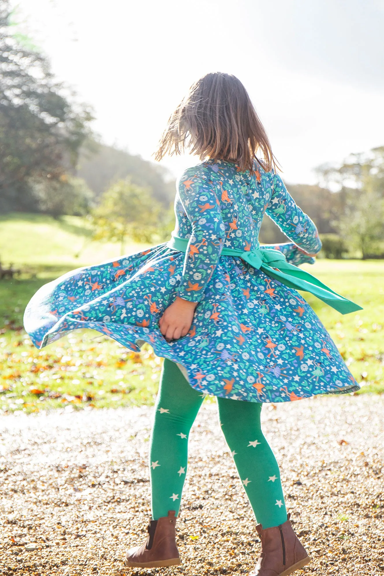 Frugi Party Skater Dress Enchanted Forest