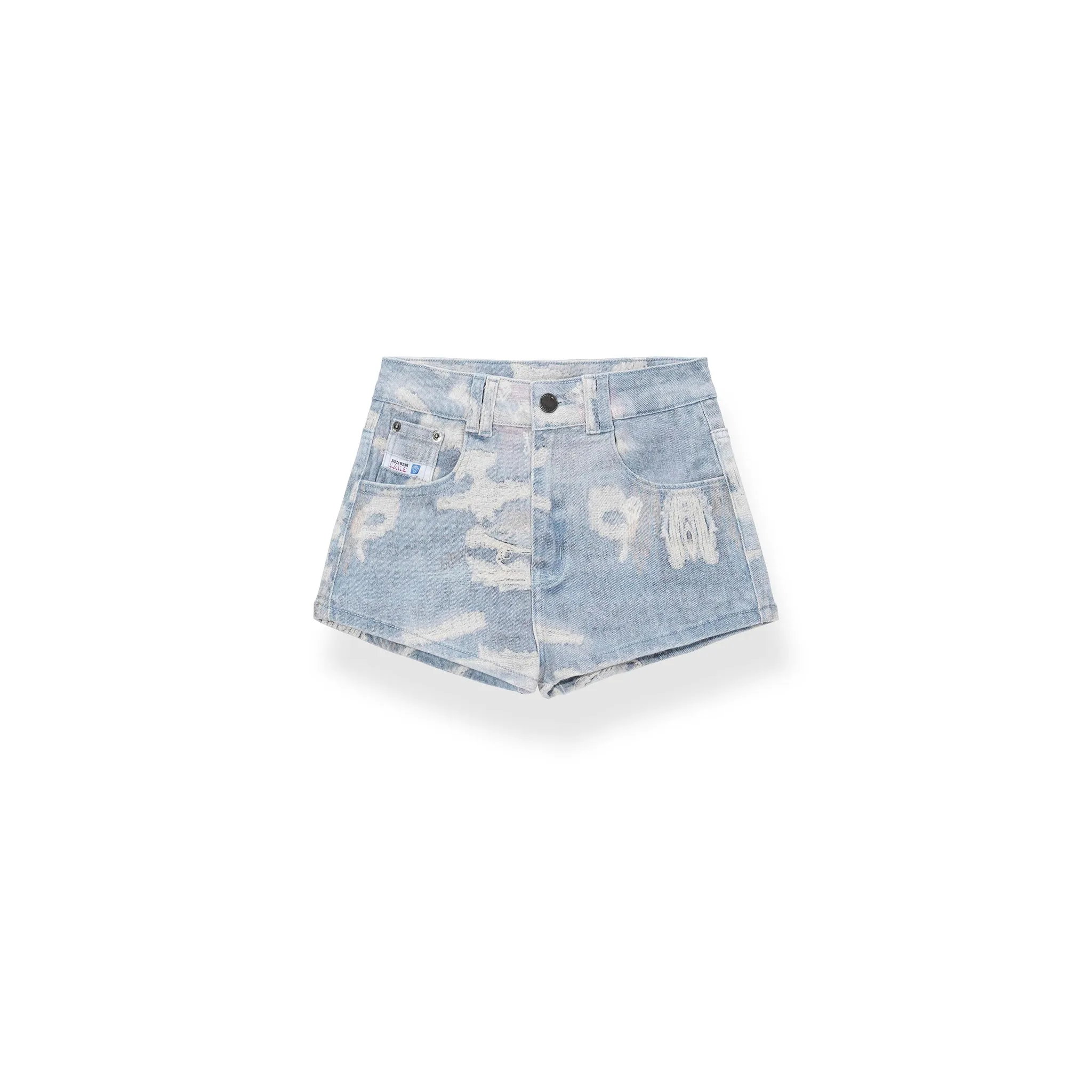 Full Print Dance Team Denim Shorts