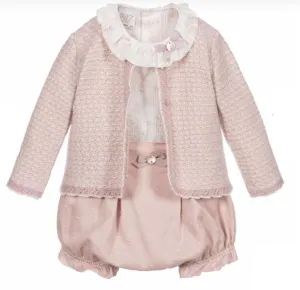 Girls Misty Pink Bloomer Set