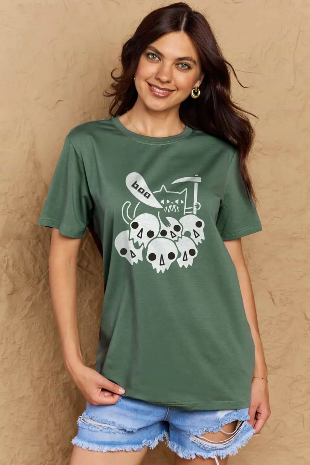 Graphic BOO Cotton T-Shirt