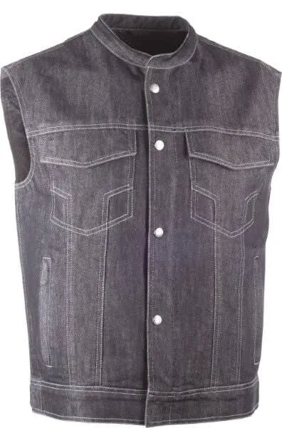 Highway 21 Iron Sights Club Collar Denim Vest