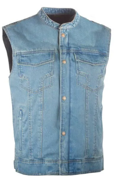 Highway 21 Iron Sights Club Collar Denim Vest