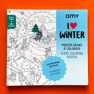 I Love Winter Giant Coloring Poster