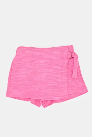 Infant Girls Pink Solid Skort