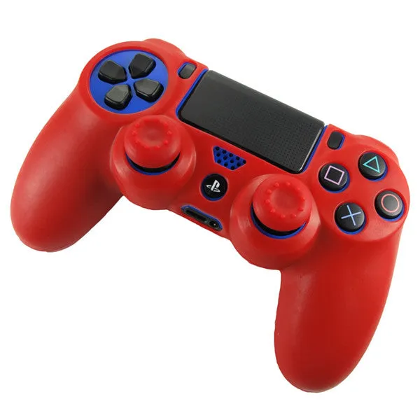 IVYUEEN 2 in 1 Soft Silicone Rubber Case Cover For Play Station Dualshock 4 PS4 DS4 Pro Slim Wireless Controller Skin   2 grips